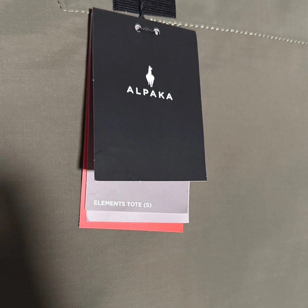 NWT ALPAKA Olive Green Elements Tote Bag (S)